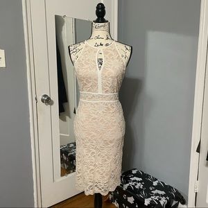 Lace Keyhole Sheath Dress